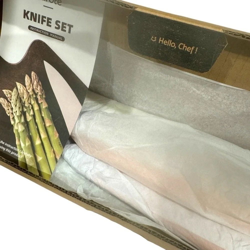 Carote 12 Piece Knife Set Pastel Colors Stainless Steel Ceramic Nonstick Kitchen